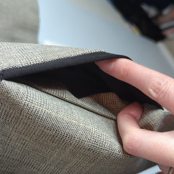 Vintage Blacker Herringbone Zip Front Blazer Jacket 12 - Picture 4 of 6